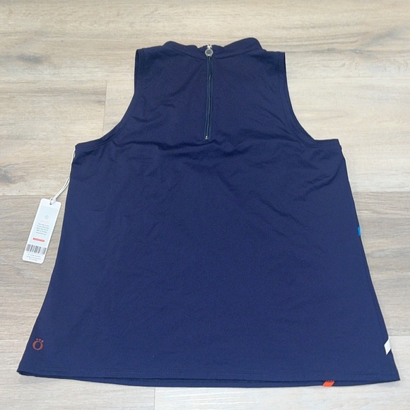 Kinona NWT Luxury Golf and Life Straight Drive sleeveless top navy blue UPF 50+ - Picture 6 of 10